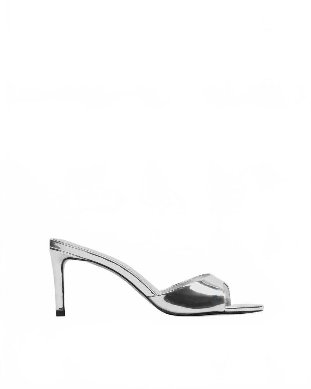 NEW BLACK SUEDE STUDIO women's freddie sandal in silver